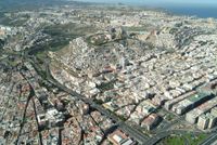 Fotografía aérea del barranco Guiniguada atravesando el Centro Histórico_2002